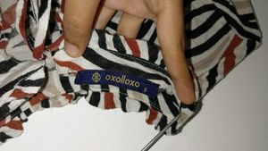 Zebra Print Ruffle Blouse