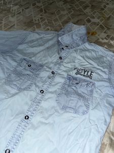 Denim Style Button-Down Shirt