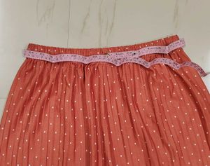 Coral Polka Dot Wide Leg Pants
