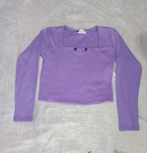 Purple Cute Korean Top
