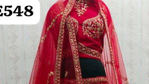 Stunning Red Bridal Lehenga Choli