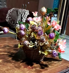 Flowers with Basket