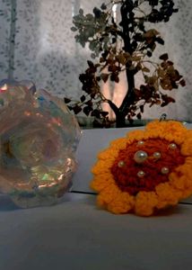 Crochet Flower Keychain