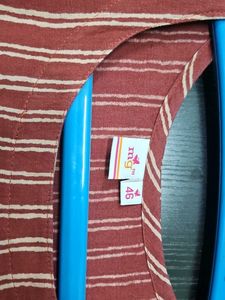 Striped Embroidered Kurta