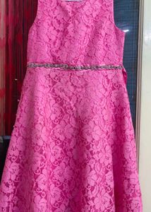 Pink Lace Party Dress for Girls