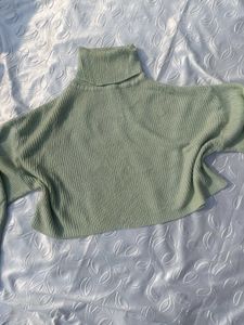 H&amp;M Sage Green Turtleneck Sweater