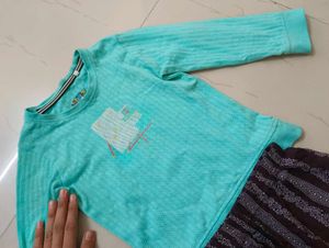 Kids Tshirt &amp; Plazzo + 2 Night Pants