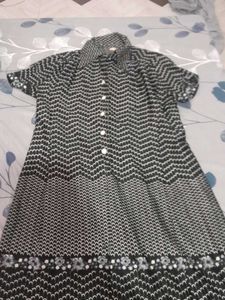 Patterned Shirt Dress