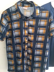 Navy Blue Summer Tshirt And Shirt Combo