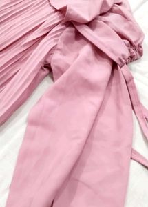 Pink Pleated Top