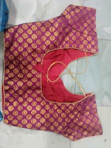 Purple &amp; Gold Brocade Blouse