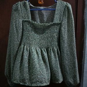 Floral Smocked Blouse