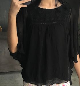 Black Butterfly Like Tops