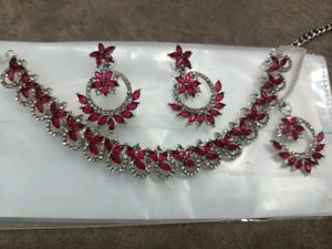 Elegant Ruby Necklace Set