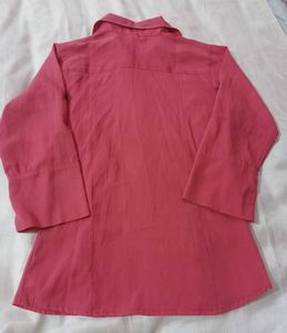 Dark Pink 3/4 Sleeve Formal Shirt