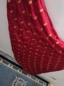 Elegant Maroon Embroidered Dress