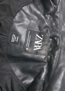 Zara Black Faux Leather Jacket