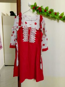 ♥️🤍 Red And White Beautiful Ethentic Top