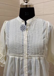 H&amp;M Elegant White Cotton Top
