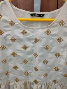 White Embroidered Kurti