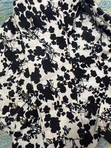 Floral Button-Down Crop Jacket