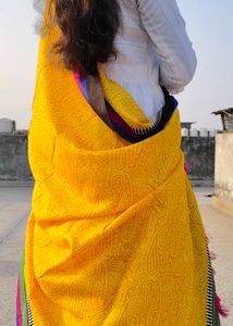 Ethnic Yellow Paisley Print Dupatta