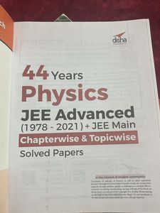 Disha 44years jee Mains And Advanced Pyq Book