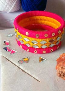 Handcrafted Thread Bangles 💕💛