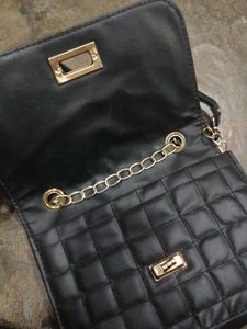 Black Quilted Crossbody Bag