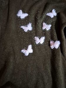 Butterfly Applique Knit Top