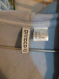 Light Blue Cropped Zipper Hoodie