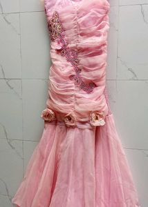 Elegant Pink Ethnic bodycon dress with flare