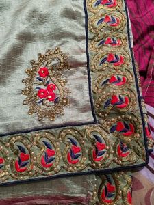 Elegant Embroidered Sari