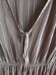 Zara Silver Pleated Blouse