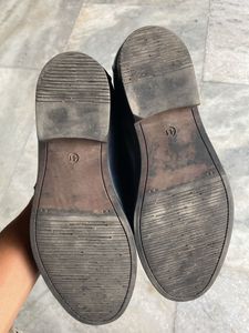 Black Leather Monk Strap(double Buckle) Loafers