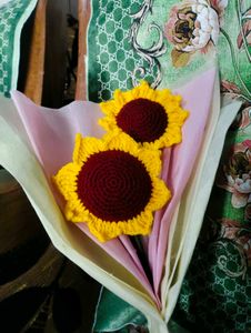 Handmade Knitted Sunflower Bouquet