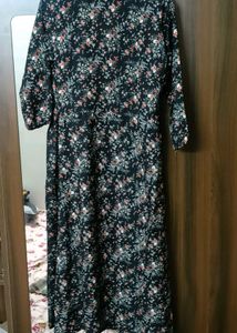 Floral Black Printed Dress