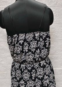 New Floral Black Midi Dress/ Imported Surplus