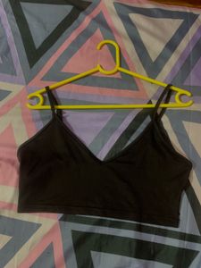 Shein Black V-Neck Crop Top