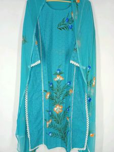 Cotton Schiffli Suit Set