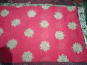 Pink Floral Saree with Blouse