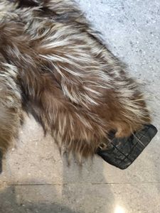 leather and fur cum vintage inspired jacket