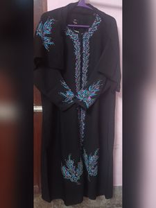 Imported Front Open Embroidery Abaya With Shawl