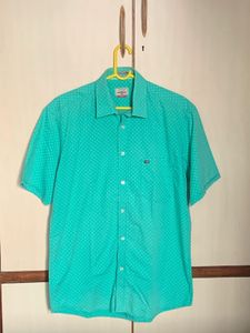 Arrow Sport Sea Green Pure Cotton Casual Shirt