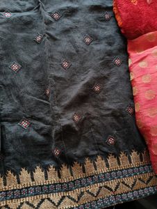Grey Embroidered Kurta Set