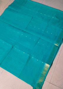 Sea Green Colour Pure Gadwal Saree