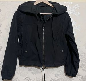 Black Windbreaker Jacket