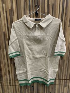 Stylish Knit Polo T-Shirt