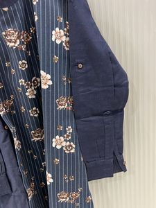 Unique Floral Pinstripe Shirt