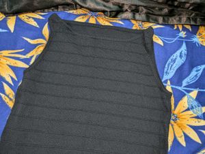 Black Ribbed Tank Top